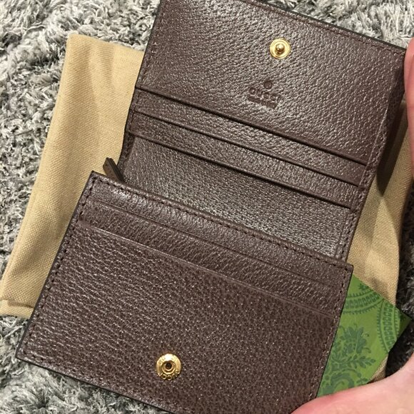 Gucci Card Case Wallet with Strawberry Canvas - Picture 8 of 9